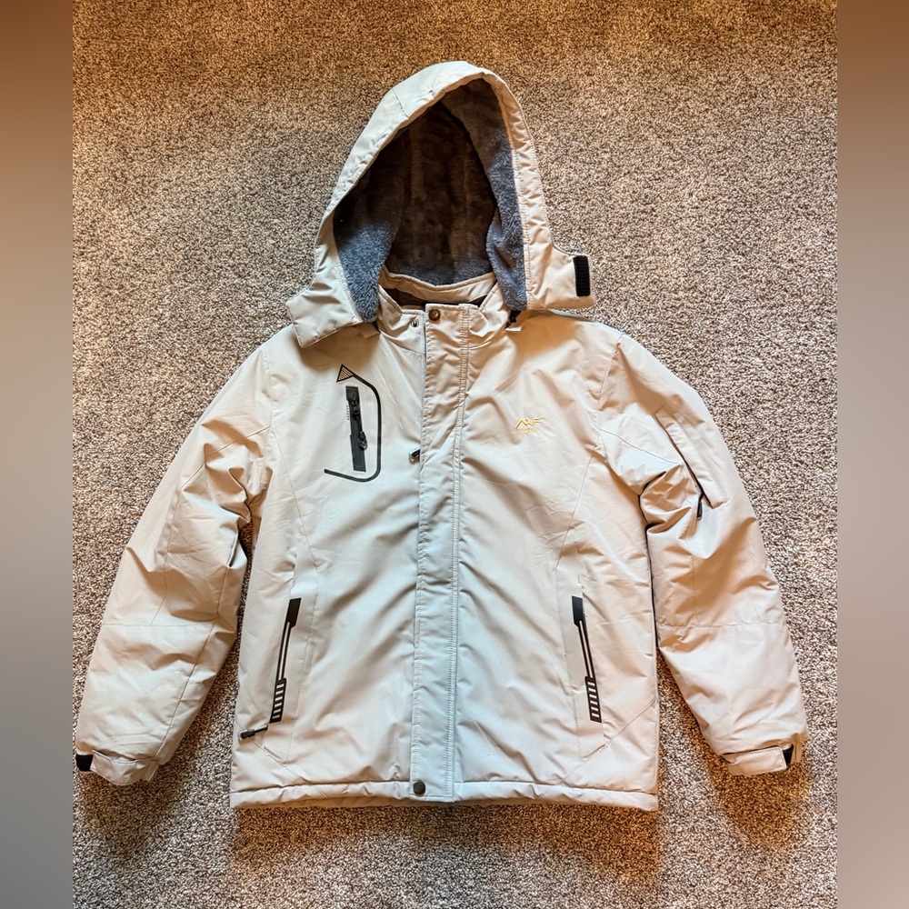 WULFUL Youth Gray fleece lined winter hooded Jacket